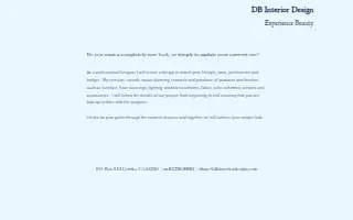 DB Interior Design website