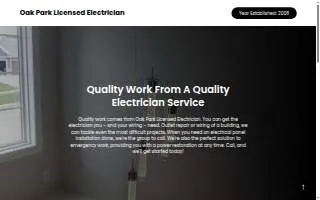 Oak Park Licensed Electrician website