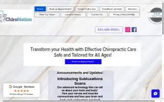 ChiroNation Chiropractic & Wellness Clinic website