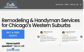 Dello HomeWorks of Oakbrook Terrace website