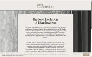 Eleni Interiors website