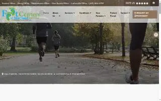 Foot First Podiatry Centers of Oakbrook Terrace website