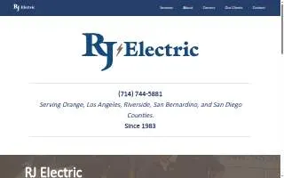 RJ Electric Service Co. website