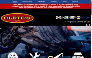 Clete's Inc. website