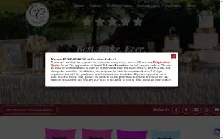 Creative Cakes Bakery website