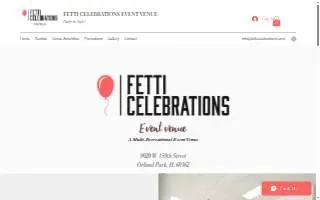 Fetti Celebrations Event Venue of Orland Park website