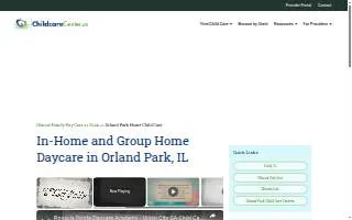 Home child care website