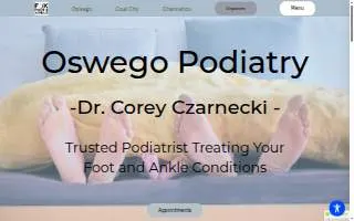 Oswego Podiatry- Dr. Corey Czarnecki, DPM website