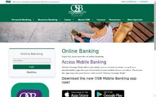 OSB Community Bank website