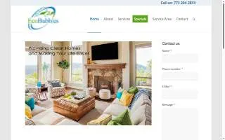 EcoBubbles Cleaning Service website