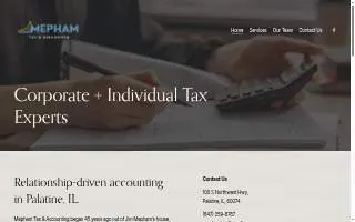 Mepham Tax Services website