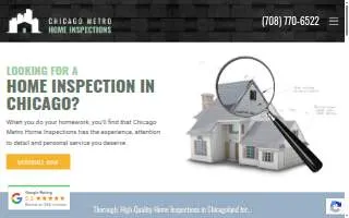 Chicago Metro Home Inspections of Palos Heights website