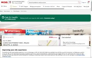 CVS Pharmacy of Palos Heights website