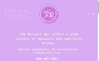 YSG Dessert Bar website