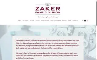 Zaker Family Vision website