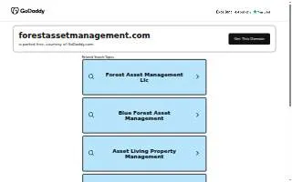 Forest Asset Management LLC of Park Forest website