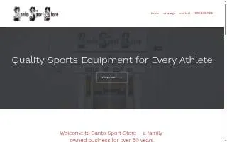 Santo Sport Store of Park Forest website