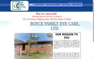 Boyce Family Eye Care Ltd. website