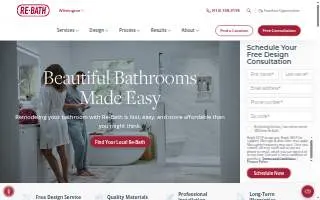 ReBath Bathroom Remodeling website