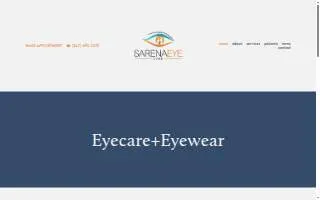 Sarena Eyecare website