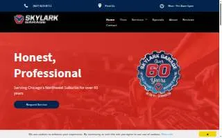 Skylark Garage website