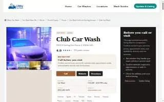 Club Car Wash of Peoria website