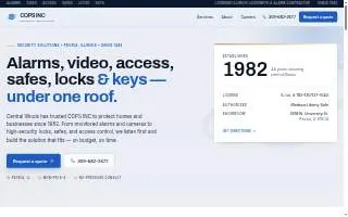 Cops Inc, Security Solutions website