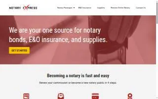 Notary Express website