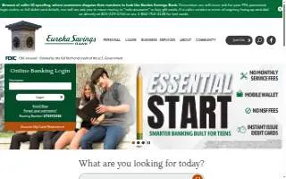 Eureka Savings Bank website