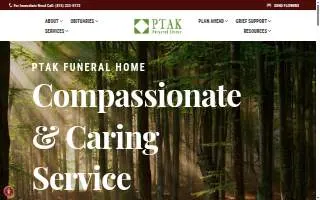 Ptak Funeral Home website