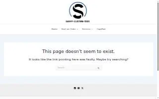 Savvy Custom Tees LLC | CapsFast website