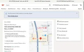 Walgreens Pharmacy of Peru website
