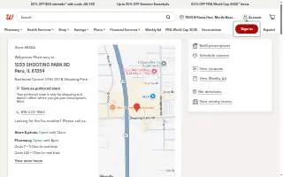 Walgreens of Peru website