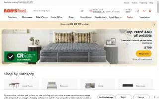 Bob’s Discount Furniture and Mattress Store of Plainfield website