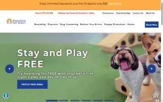 Plainfield Pet Resort website