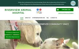 Riverview Veterinary Clinic website