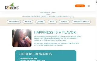 Robeks Fresh Juices & Smoothies of Plainfield website