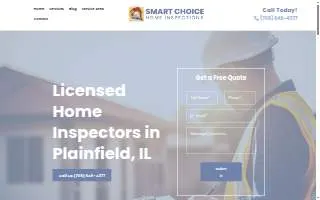 Smart Choice Home Inspections of Plainfield website