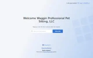 The Welcome Waggin' In-Home Veterinary Care website