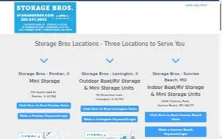 Storage Bros. website