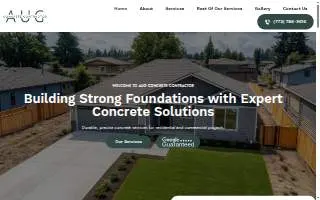 AUG Concrete Contractor website