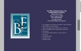 B & E Accounting and Tax P.C website