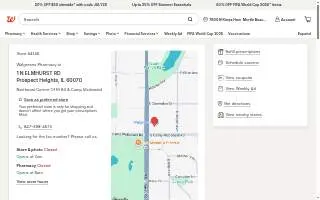 Walgreens Pharmacy of Prospect Heights website
