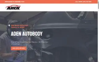 Aden AutoBody and Collision Center website