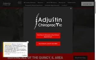 Adjustin Chiropractic website
