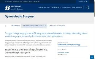 Blessing Obstetrics and Gynecology website