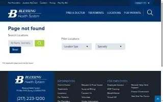 Blessing Physical Medicine and Rehabilitation website