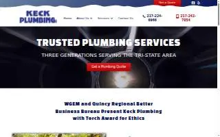 Keck Plumbing Inc website