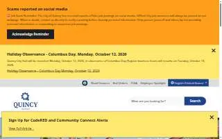 Quincy Municipal Cu website