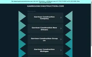 Garrison Construction and Development website